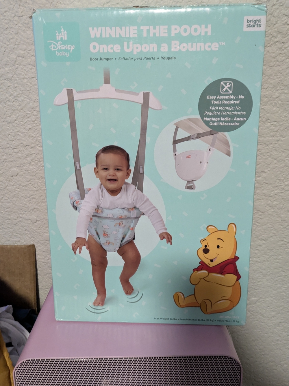 Disney Baby Winnie the Pooh Door Jumper - Light Blue and White